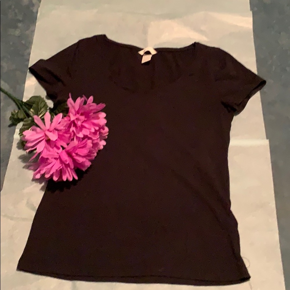 H&M Black Small Round Neck T-Shirt